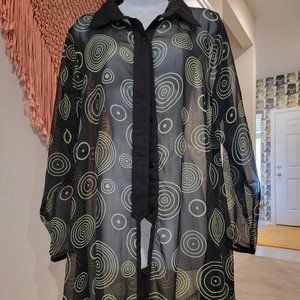 Dalin Vintage Oversized Sheer Shirt